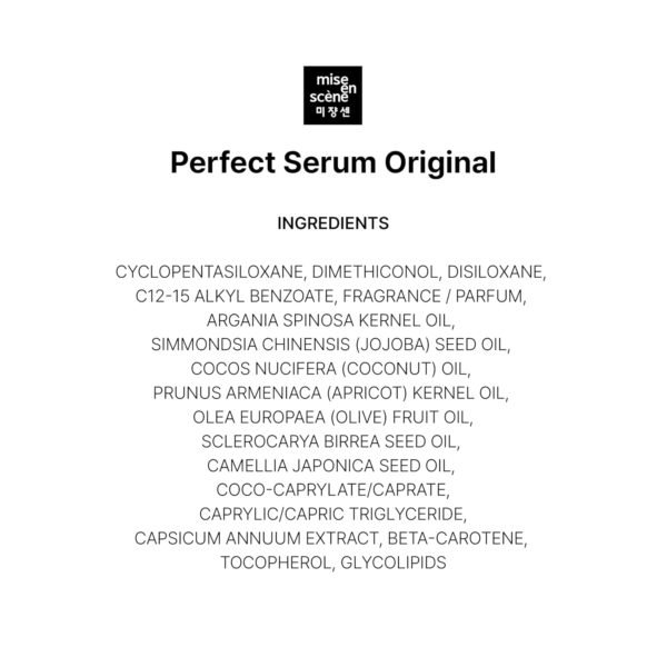Mise En Scene Perfect Serum Original - Hair Oil for Frizzy & Dry Hair, Hydration and Nutrition Hair Essence for Damage Care, Korean Hair Care Product, Korean Hair Serum 2.71 Fl. Oz. - Image 10