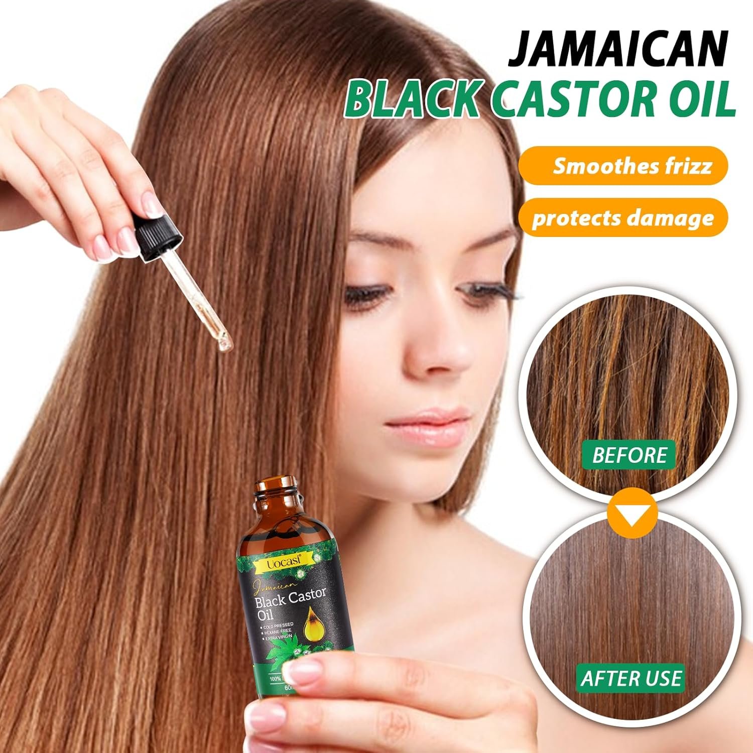 Jamaican Black Castor Oil - 100% Pure and Organic, Cold Pressed in Glass Bottles for Hair Growth, Eyebrow Nourishment, and Skin Hydration - Image 4