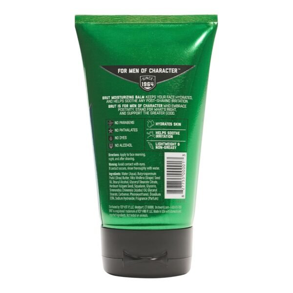 BRUT Moisturizing Balm - Soothing Men’s Face Moisturizer with Signature Scent - Lightweight and Grease-Free Aftershave Lotion - 3.5 oz - Image 10