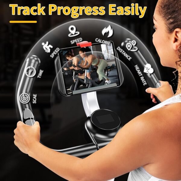 Exercise Bike Cardio Stationary Bikes for Home Gym Exercise Bikes with Comfortable Seat Cushion Indoor Cycling Bike Trainer with Silent Belt Drive and LCD Monitor Workout Bike 330 Lb Capacity - Image 5