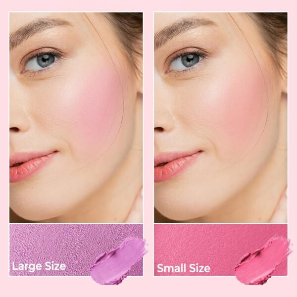 UCANBE Cream Dual Blush for Cheeks: Lightweight Highly Pigmented Blush - Smooth Natural Blush Palette - Long-lasting All-Day Face Makeup Blush（03#Merlot ） - Image 3
