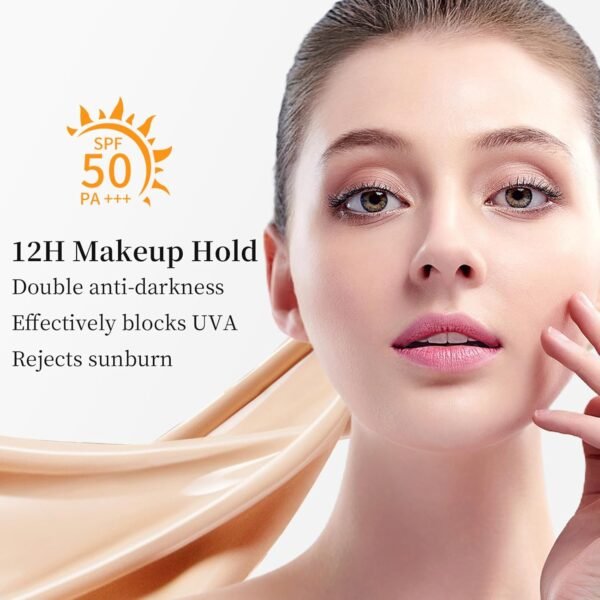 TUNBOT Long Lasting Concealer Foundation, SPF 50, Makeup to Cover Facial Imperfections, Unscented Foundation for All Skin Types (30ml) Valentine's Day gift - Image 8