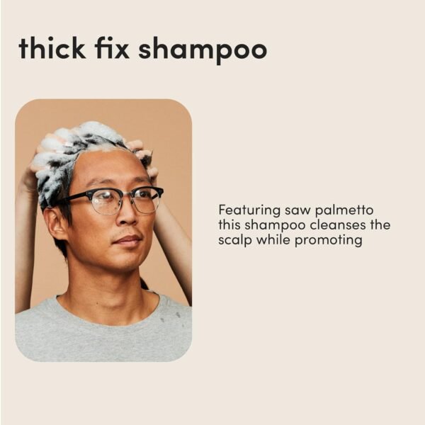 hims Thick Fix Shampoo & Conditioner Set - Thickening Shampoo and Conditioner with Saw Palmetto and Niacinamide - No Parabens or Sulfates, Vegan and Cruelty Free - Eucalyptus Grove, 2 Pack, 6.4 fl oz - Image 4