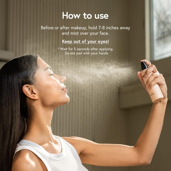 LUNA Long Lasting Setting Fixer Spray 3.3 fl oz, Weightless with Micro-Fine Mist, Natural Finish, Non-Drying Formula for All Skin Types, Korean Makeup - Image 7