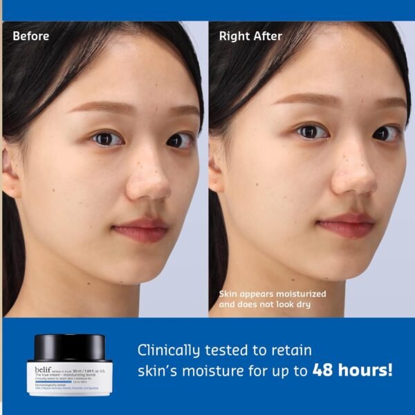 belif The True Cream Moisturizing Bomb | New and Improved | 48hrs of Moisture | Restores Skin Barrier | Peptide, Ceramide, Squalane | Skincare Daily Moisturizer Face Cream | All Skin Types | K-beauty - Image 7