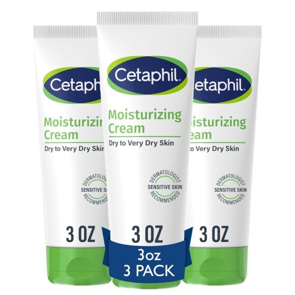 Cetaphil Face & Body Moisturizer, Hydrating Moisturizing Cream for Dry to Very Dry, Sensitive Skin, NEW 3 oz Pack of 3, Fragrance Free, Non-Comedogenic, Non-Greasy - Image 2