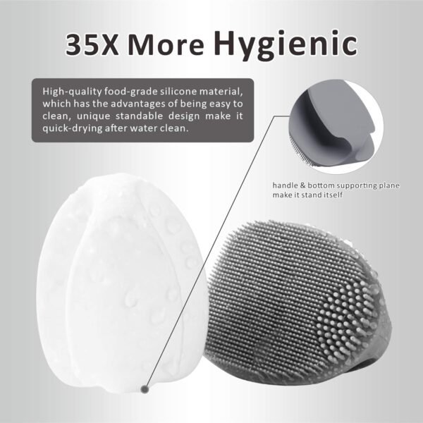 Silicone Face Scrubber,2 Pack Face Scrubber for Women Men, Manual Face Exfoliator Brushes Scrubber,Facial Cleansing Brush for Exfoliating Blackhead Removing Acne Pore Cleansing Massaging - Image 8