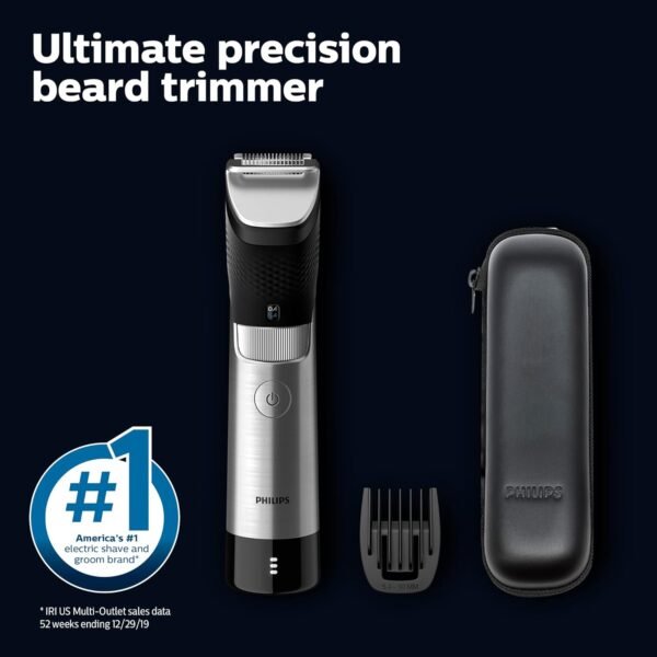 Philips Norelco Series 9000, Ultimate Precision Beard and Hair Trimmer with Beard Sense Technology for an Even Trim, BT9810/40 - Image 7