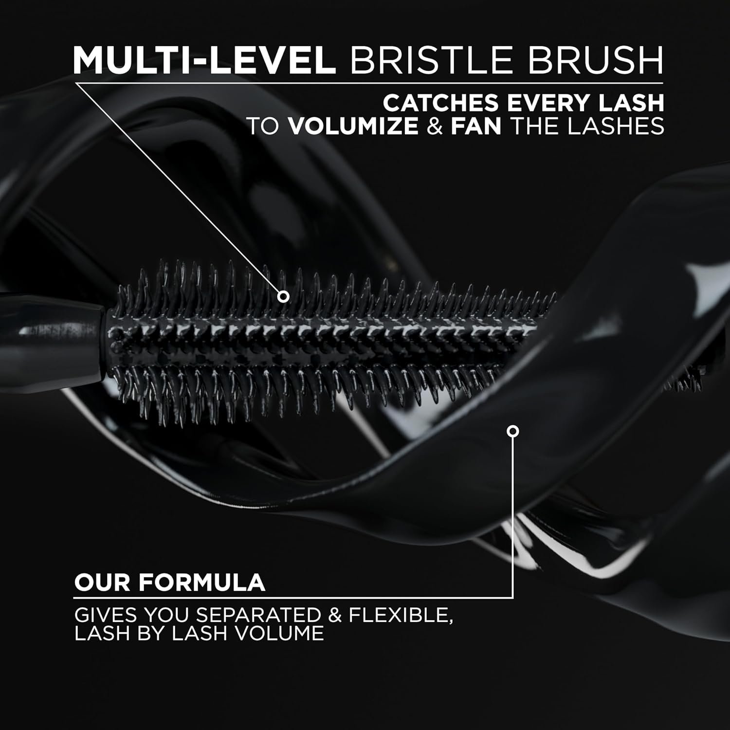 L’Oréal Paris Voluminous Panorama Mascara, Volumizing and Lengthening Mascara, Waterproof Longwear and Smudge Resistant Make Up, Black, 0.33 Fl Oz - Image 8