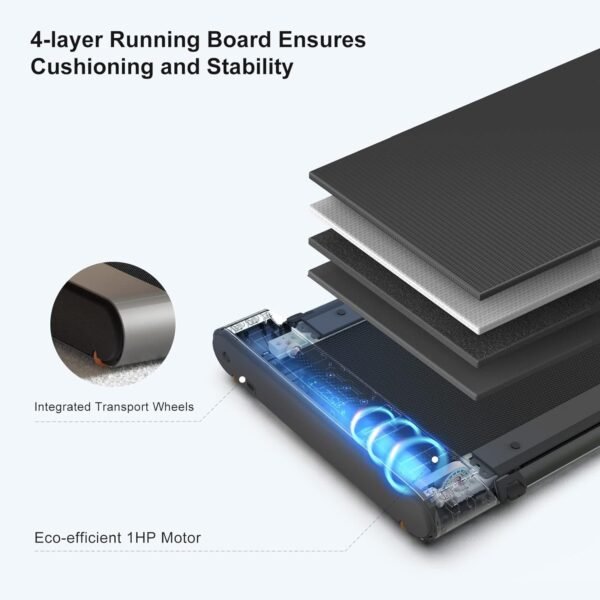 WALKINGPAD R1 Pro Foldable Treadmill 2 in 1 Walking Pad Under Desk Treadmill and Running Treadmills for Home with Remote Control, No Installation Required - Image 4