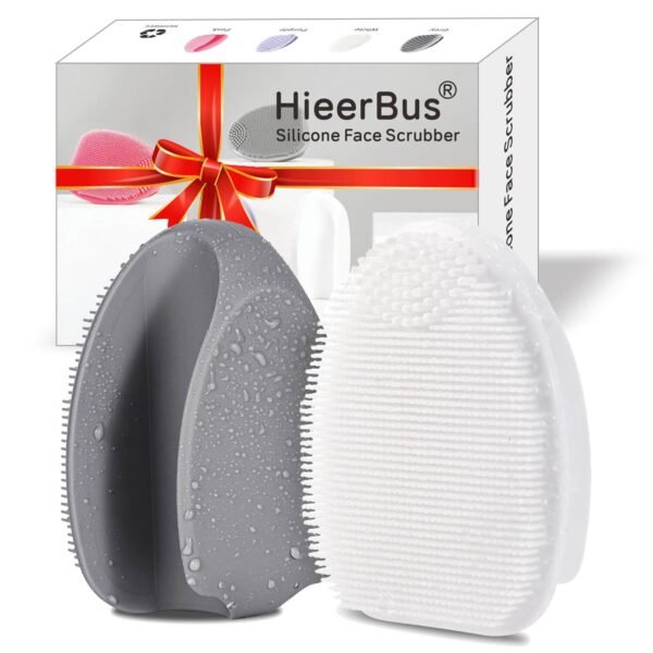 Silicone Face Scrubber,2 Pack Face Scrubber for Women Men, Manual Face Exfoliator Brushes Scrubber,Facial Cleansing Brush for Exfoliating Blackhead Removing Acne Pore Cleansing Massaging - Image 2