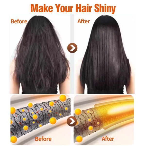 2 Pack Collagen Hair Mask & Keratin Hair Mask,Keratin Hair Treatment,Hydrating Argan Oil Hair Repair Treatment Deep Conditioner Hair Mask for Dry Hair,Collagen with Biotin Hair Treatment Mask - Image 4