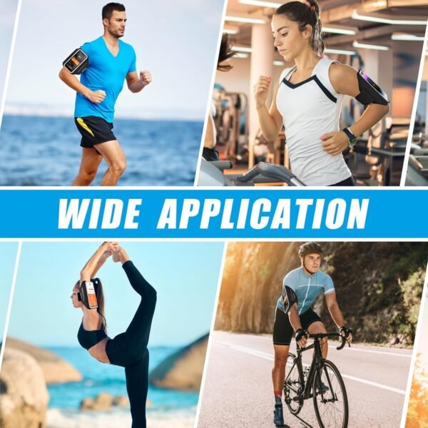 Running Phone Armband with Earphone Holder - 3D Design Cell Phone Armband for iPhone 15/14/13 Pro/Plus & Galaxy S20/S10, Water Resistant Sports Phone Holder with Key Slot, Ideal for 6.9" Phone - Image 10