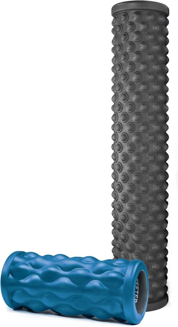 Teeter Massage Foam Roller Bundle - Textured for Deep Tissue Muscle Relief to Boost Recovery, Flexibility, Mobility - Back Pain Relief, Sports Massage, Myofascial Release - Image 2