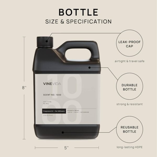 VINEVIDA [32 Fl Oz] Scent № 1000 Inspired by My Way Fragrance Oil for Cold Air Diffuser - Hotel Fragrance Diffuser Oil - Essential Oils for Diffuser Oil Refill & Air Freshener Room Spray - Image 3