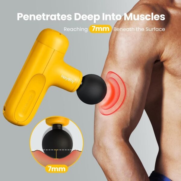 Super Mini Massage Gun,Deep Tissue Massager, Compact Travel Massage Gun, Full Body Recovery and Relief for Outdoors,USB Charging,5 Speeds,2025 New Year Gifts for Men Women - Image 6