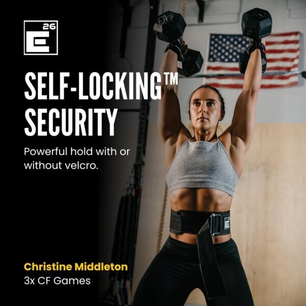 Self-Locking Weight Lifting Belt - Premium Weightlifting Belt for Serious Functional Fitness, Weight Lifting, and Olympic Lifting Athletes - Lifting Support for Men and Women - Deadlift Training Belt - Image 5