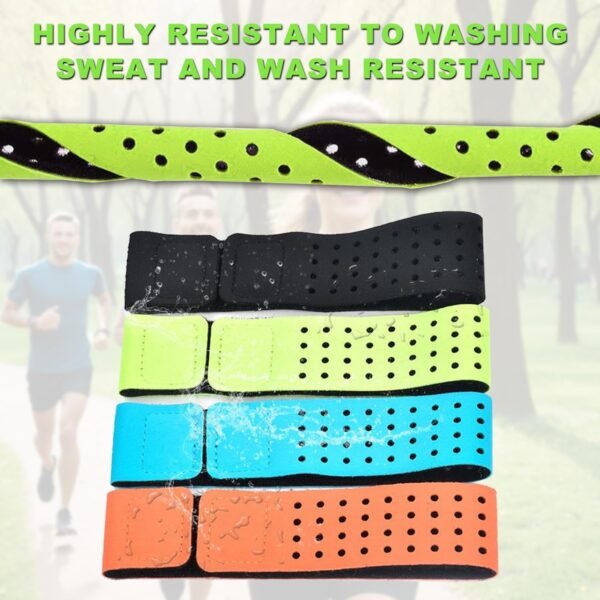 5 Pcs Replacement Armband Strap Heart Rate Monitor Band Soft Compatible with OTF, Orange Theory Fitness Adjustable Armband Strap (0.8 x 14.2 Inch) - Image 4