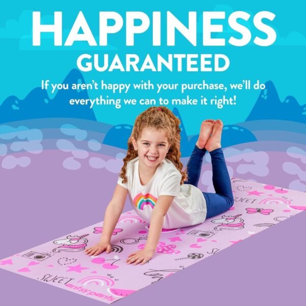 Antsy Pants Kids Yoga Mat - Yoga Mat for Kids, Yoga Mats for Home Workout, Travel Yoga Mat, Sturdy Workout Yoga Mat Non Slip, for Kids, Toddlers, Size 60” x 24”, 3mm Thick Free of Toxic Phthalates - Image 8