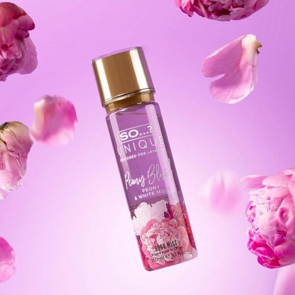 So…?… Unique Peony Blush Body Mist - Floral, Fruity Vanilla Perfume with Bergamot and Pear Notes - Perfume for Women - Body Spray for Women - 5.1 oz - Image 7