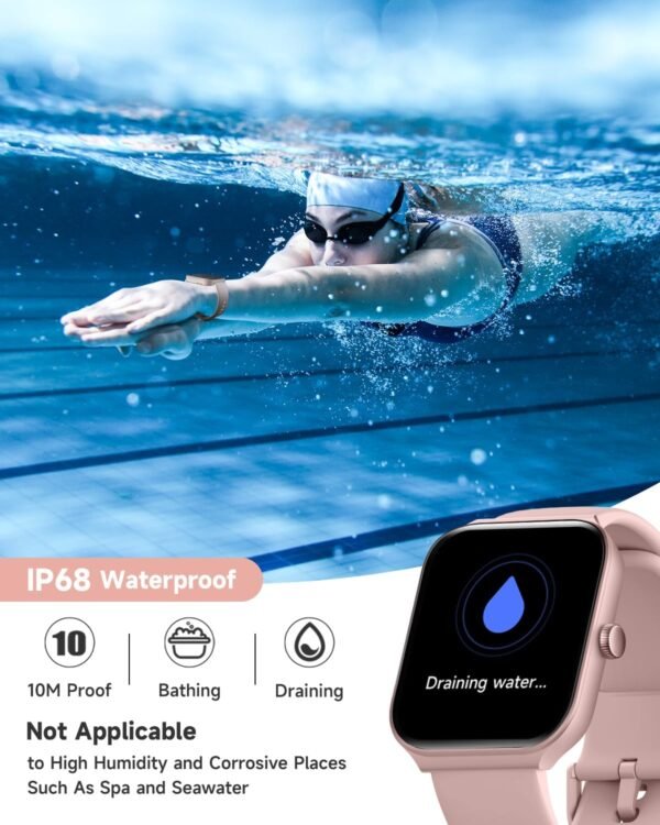 Smart Watch for Women Alexa Built-in, 1.95" Fitness Tracker with Answer/Make Calls, IP68 Waterproof/Heart Rate/Sleep Tracker/100 Sport Modes, Fitness Watch Compatible Android iOS - Image 8