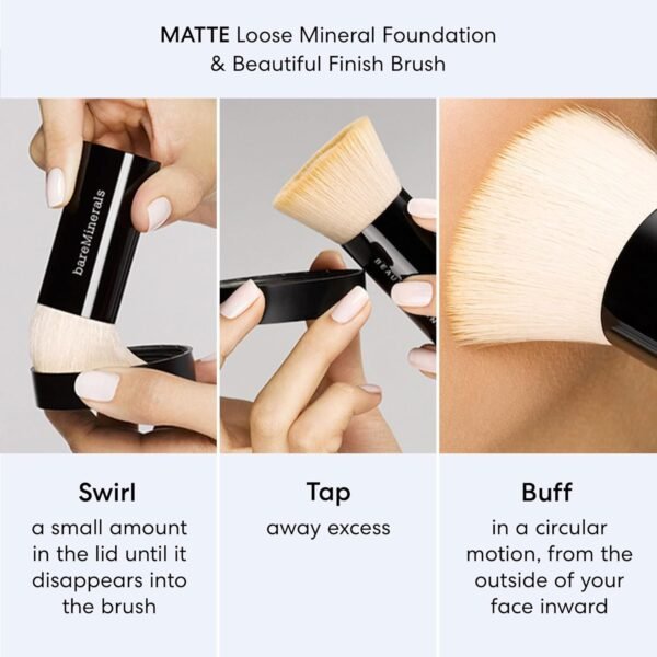 bareMinerals Original Matte Loose Mineral Foundation SPF 15, Powder Foundation Makeup, Buildable Coverage, Reduces Shine, Talc Free Foundation, Vegan - Image 10