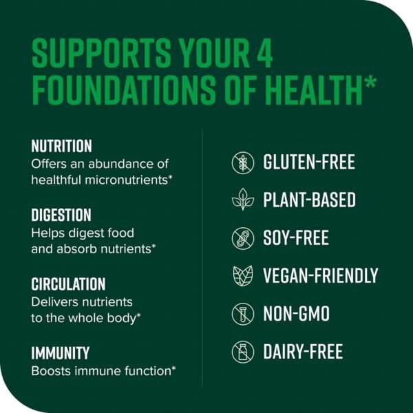 Vibrant Health, Green Vibrance, Includes 65 Plant-Based Superfoods, 25 Billion Probiotics, Fiber, Adaptogens & Enzymes, 83 Servings - Image 6