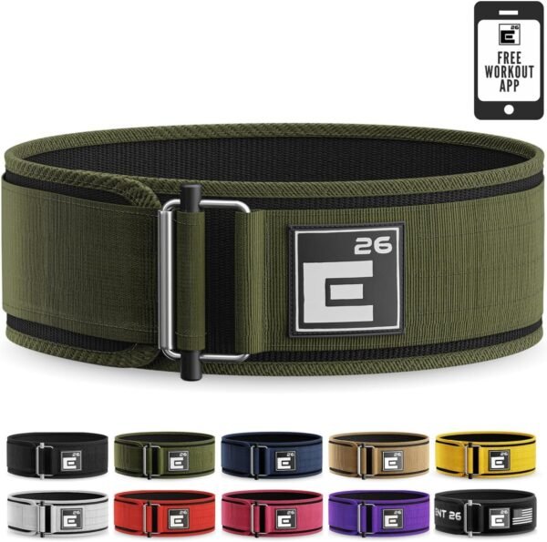 Self-Locking Weight Lifting Belt - Premium Weightlifting Belt for Serious Functional Fitness, Weight Lifting, and Olympic Lifting Athletes - Lifting Support for Men and Women - Deadlift Training Belt - Image 2