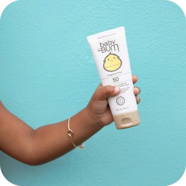 Sun Bum Baby Bum SPF 50 Sunscreen Lotion with Mineral UVA/UVB Face and Body Protection for Sensitive Skin - Fragrance Free - Travel Size - 3 FL OZ - Image 5