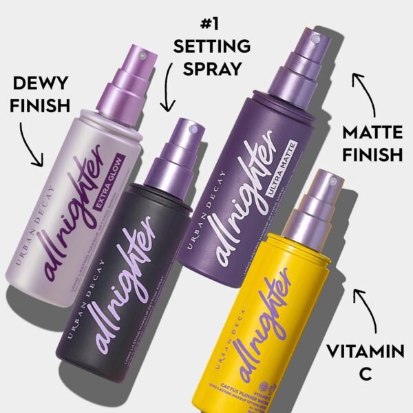 Urban Decay All Nighter Vitamin C Hydrating Makeup Setting Spray for Face, Transfer-Resistant, Waterproof, 16 HR Wear, with Vitamin C & Cactus Flower Water, Illuminated Finish, for Dry Skin, Vegan - Image 10