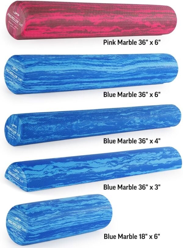 OPTP PRO-Roller Soft Density Foam Roller – Low Density Soft Foam Roller for Physical Therapy, Pilates Foam Roller and Yoga Foam Roll Exercises, and Muscle Recovery - Pink 36" x 6" - Image 7
