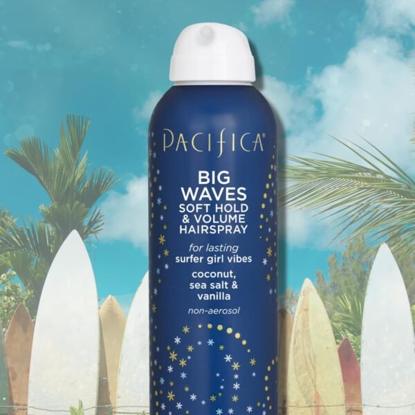Pacifica Beauty Big Waves Coconut, Vanilla & Sea Salt Hairspray, Controls Frizz & Adds Volume, Designed for Wavy Hair, Vegan & Cruelty-Free, 6 Fl Oz - Image 6