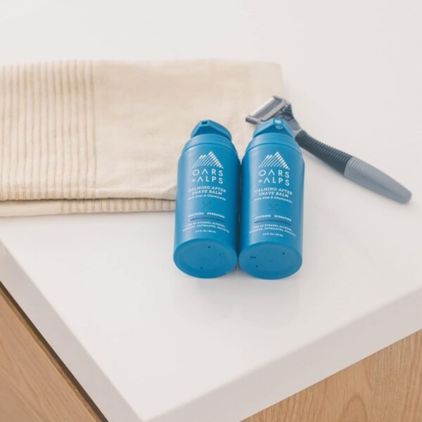 Oars + Alps Calming After Shave Balm and Lotion for Men, Dermatologist Tested and Infused with Aloe and Chamomile, TSA Friendly, 2.9 Fl Oz - Image 4