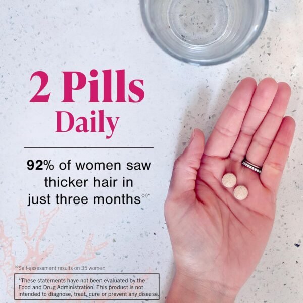 Viviscal Hair Growth Supplements for Women, Clinically Proven Hair Growth Product with Proprietary Collagen Complex, Results of Thicker, Fuller Hair Nourish Hair Loss, 180 Tablets - 3 Month Supply - Image 4