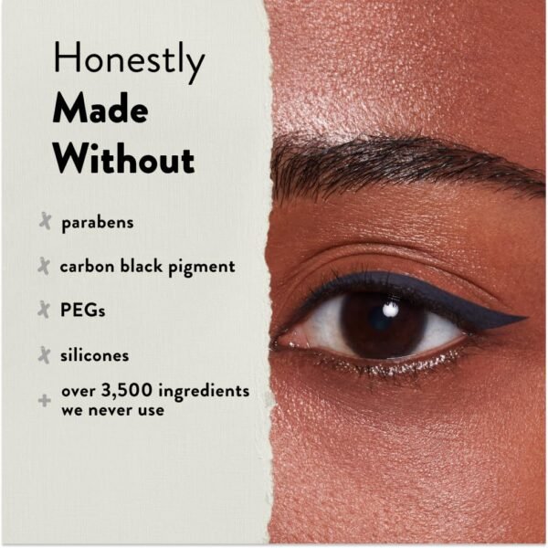 Honest Beauty Longlasting Vegan Liquid Eyeliner | Smudge + Flake Proof, Precise Application | Hypoallergenic, Plant-Derived, EWG Verified + Cruelty Free | Black, 0.58 fl oz - Image 6