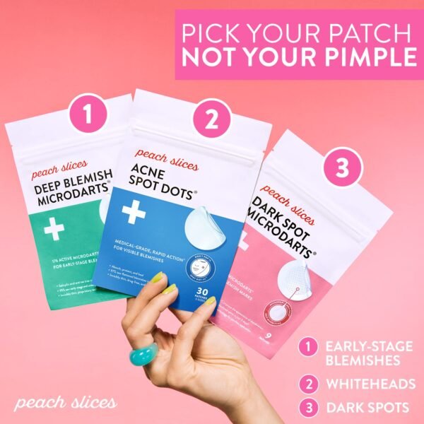 Peach Slices | Acne Spot Dots | Hydrocolloid Acne Patches | For Zits, Blemishes, & Breakouts | Vegan | Cruelty-Free | Pimple Patches | Facial Skin Care Products | 3 Sizes (7mm, 10mm, & 12mm) | 60 Ct - Image 7