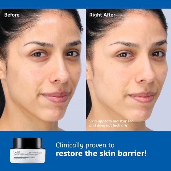 belif The True Cream Moisturizing Bomb | New and Improved | 48hrs of Moisture | Restores Skin Barrier | Peptide, Ceramide, Squalane | Skincare Daily Moisturizer Face Cream | All Skin Types | K-beauty - Image 5