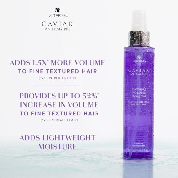Alterna Caviar Anti-Aging Multiplying Volume Styling Mist, 5 Ounce, For Fine, Thin Hair, Light Hold, Sulfate Free - Image 6