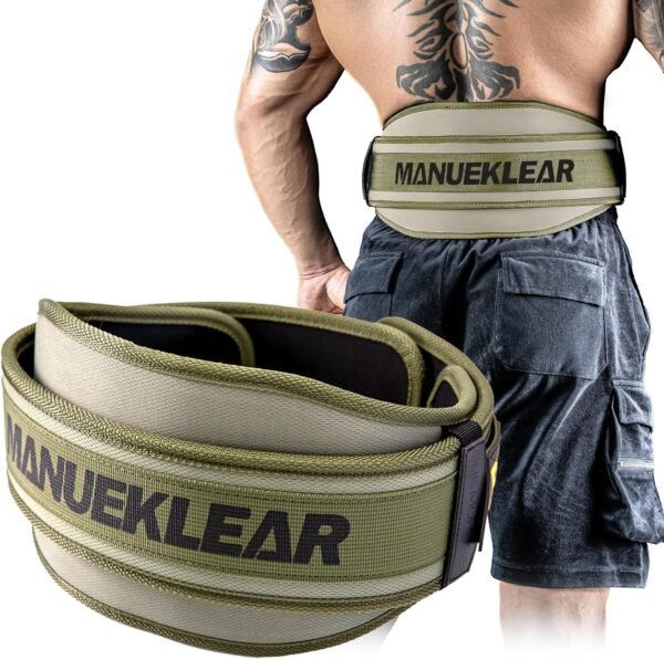 Weight Lifting Belt, Lifting Belts for Women Men, MANUEKLEAR Weightlifting Belt Quick Locking Back Support for Bodybuilding, Fitness, Powerlifting, Cross Training, Squats, Workout, Exercise - Image 2