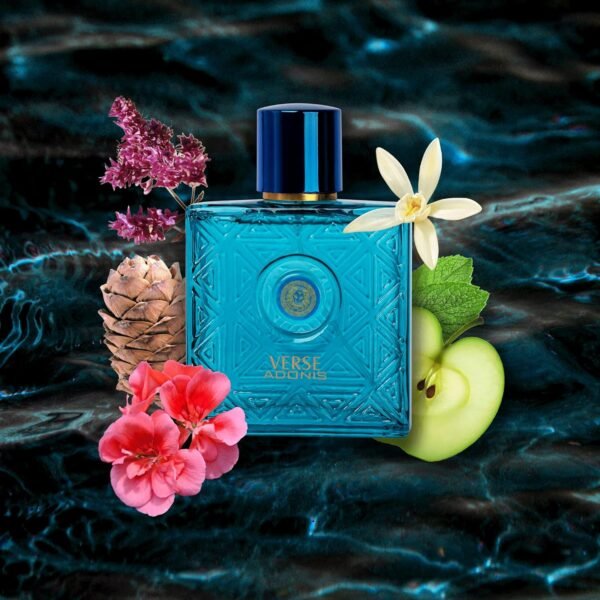 NovoGlow Verse Adonis Eau De Parfum for Men 3.4 Fl. Oz. 100ml Men's Perfume Refreshing Combination of Woody Floral & Fruity Scents - Masculine Scent Lasts All Day A Gift for Any Occasion - Image 3