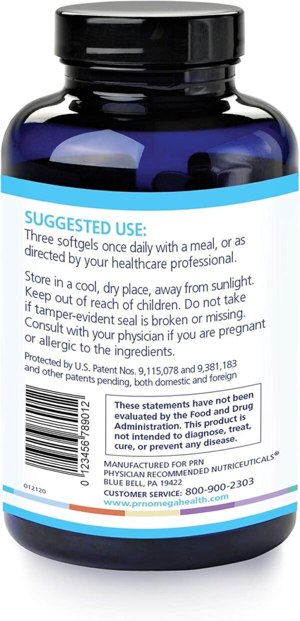 PRN De3 Omega-3 Fish Oil – 270 Softgels, 90-Day Supply – 2240mg EPA & DHA with No Fishy Burps – Fish Oil Supplements for Dry Eye Care - Image 4