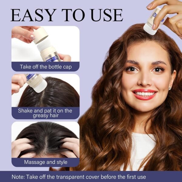SHVYOG Dry Shampoo Powder for Women & Men, Travel Size Dry Shampoo, No White Cast, Non Toxic, Organic, Paraben & Benzene Free, Non Aerosol - 8.5g - Image 7