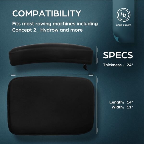 Row Machine Seat Cushion with Straps - Rower Seat Pad Designed for Concept 2 Rowing Machine- Cushion for Rowing Machine, Compatible with Peloton - Image 6