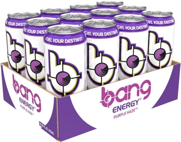 Bang Energy Purple Haze, Sugar-Free Energy Drink, 16 Ounce (Pack of 12) - Image 4