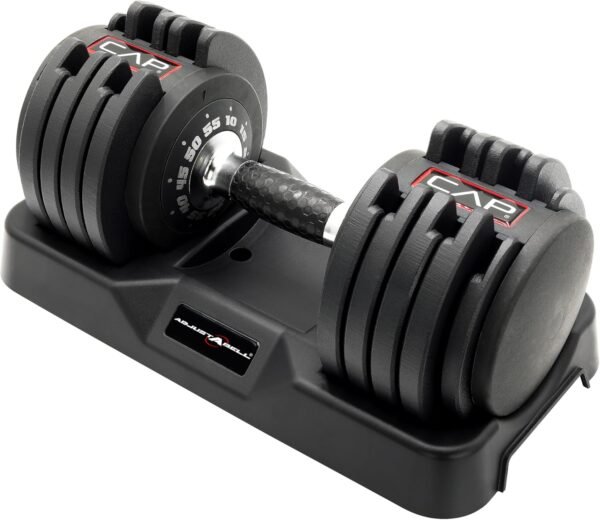 CAP Barbell ADJUSTABELL Adjustable Dumbbell Weights - Singles| 25 & 55 lb Single Weight Option - Image 2