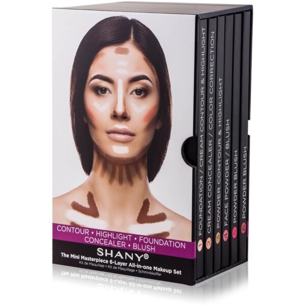 SHANY The Mini Masterpiece 6 Layers Makeup Foundation, Concealer, Camouflage, Contour, Blush and Makeup - 6 Makeup Kits - Image 3