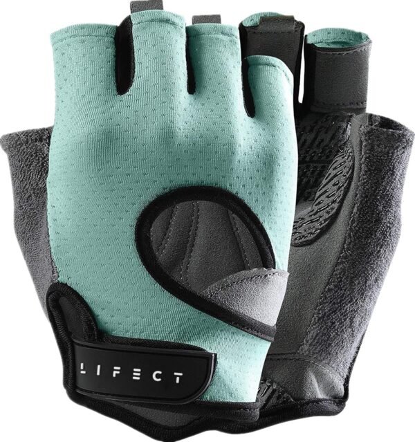 LIFECT Freedom Workout Gloves, Knuckle Weight Lifting Shorty Fingerless Gloves with Curved Open Back, for Powerlifting, Gym, Women and Men - Image 2