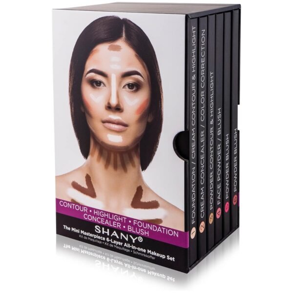 SHANY The Mini Masterpiece 6 Layers Makeup Foundation, Concealer, Camouflage, Contour, Blush and Makeup - 6 Makeup Kits - Image 10