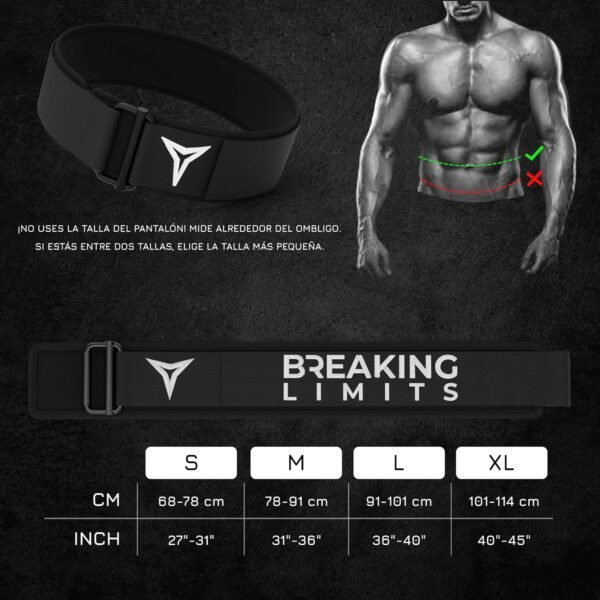 Breaking Limits Weight Belt for Men – Cinturones para Hombre Gym– Lifting Belts - Weight Lifting Belt Women – Self Lock Weightlifting Gym Belt for Bodybuilding, Powerlifting, Deadlifts, Cross Training - Image 7