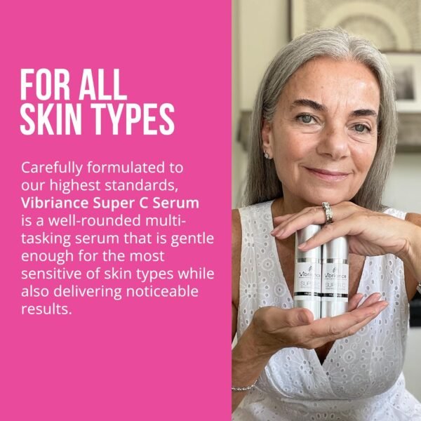 Vibriance Super C Serum for Mature Skin, Made in USA, All-in-One Vitamin Formula Hydrates, Firms, Lifts, Smooths, Targets Age Spots, Wrinkles, 1 fl oz - Pack of 3 - Image 7